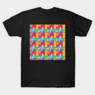 Bright Geometric Abstract Pattern T-Shirt